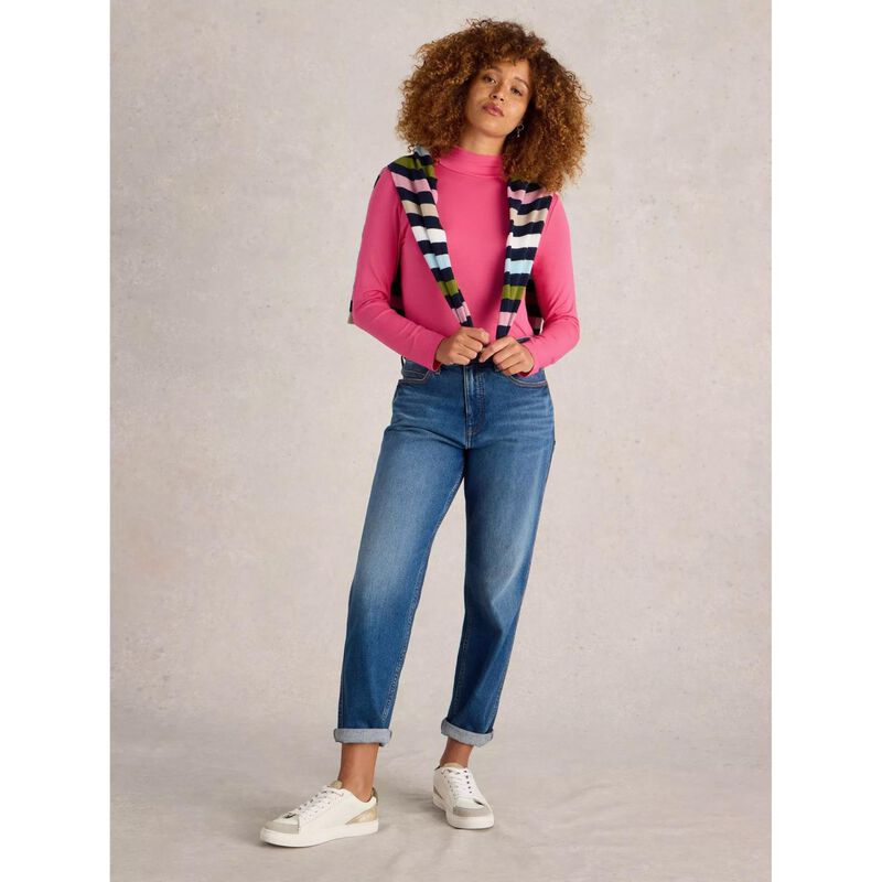 White Stuff Camille High Neck Tee image number 3